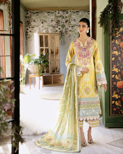 Roheenaz | Flora Printed Lawn | Mystique - Ladies Clothes 