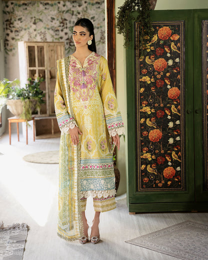 Roheenaz | Flora Printed Lawn | Mystique - Ladies Clothes 