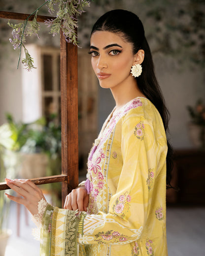 Roheenaz | Flora Printed Lawn | Mystique - Ladies Clothes 