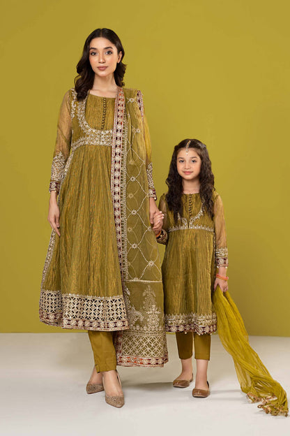 Maria B | Suit Green MKS-W23-33 by Maria Faisal - Registered Vendor of : Maria B - type : Kids Clothes - 100% original wedding dresses