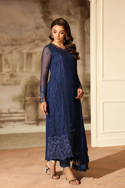 Azure | Ensembles | Royal Eclipse - Casual Dress - available at Maria Faisal in UK and USA.