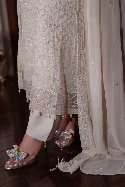 Cross Stitch | FW-25 RTS WED Chiffon EDIT-1 | DUNE GRACE - WEDDING SUITS - available at Maria Faisal in UK and USA.