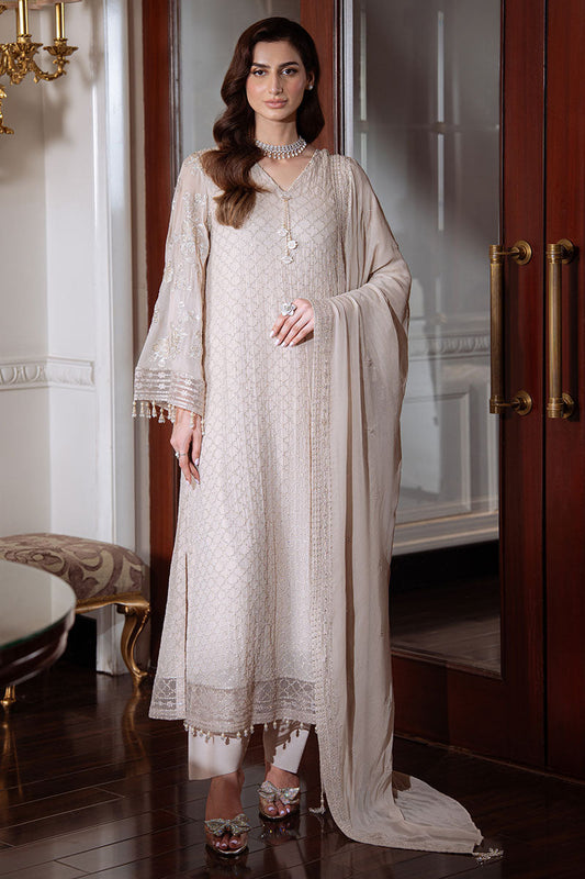 Cross Stitch | FW-25 RTS WED Chiffon EDIT-1 | DUNE GRACE - WEDDING SUITS - available at Maria Faisal in UK and USA.
