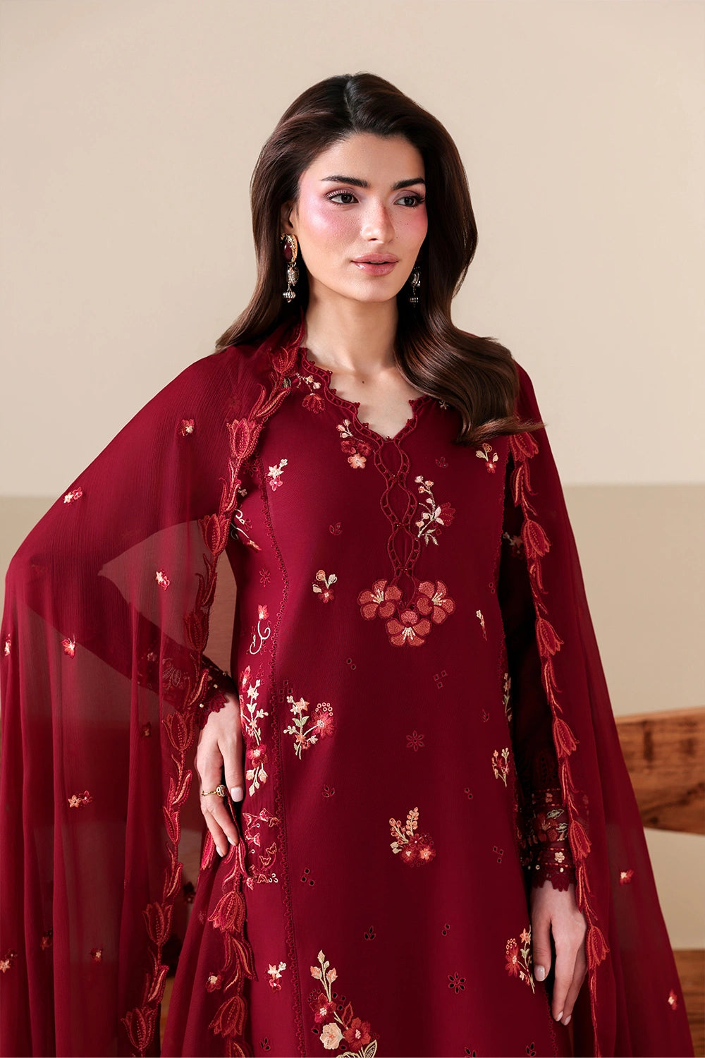Azure | Luxury Lawn 26 | Ruby Rose - Luxury Dress - available at Maria Faisal in UK and USA.