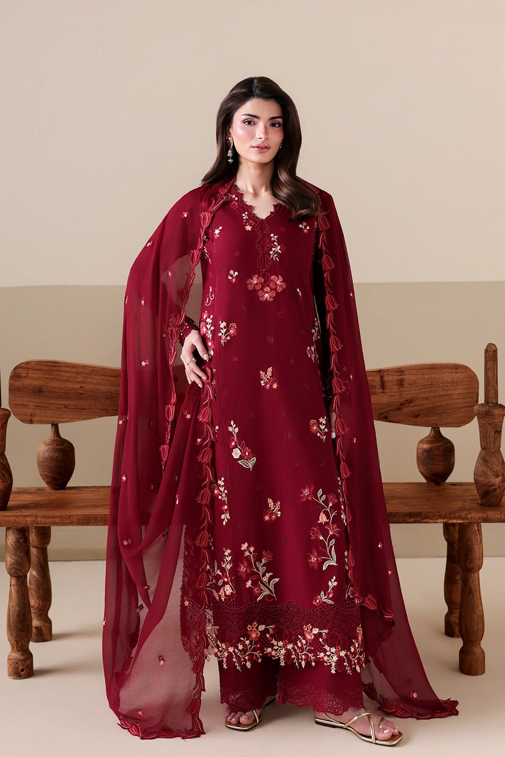 Azure | Luxury Lawn 26 | Ruby Rose - Luxury Dress - available at Maria Faisal in UK and USA.