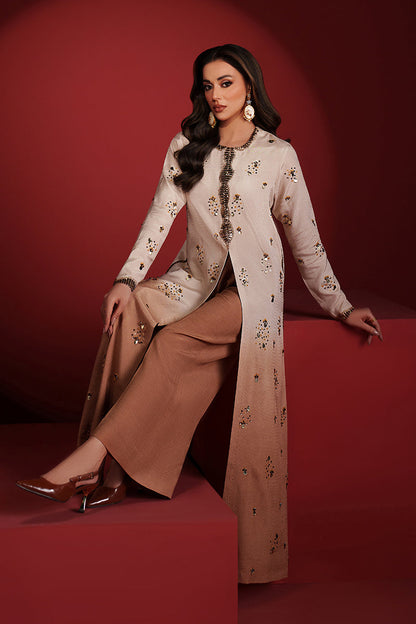 Fozia Khalid | Ombre Luxe | Radiant Dusk - Luxury Dress - available at Maria Faisal in UK and USA.