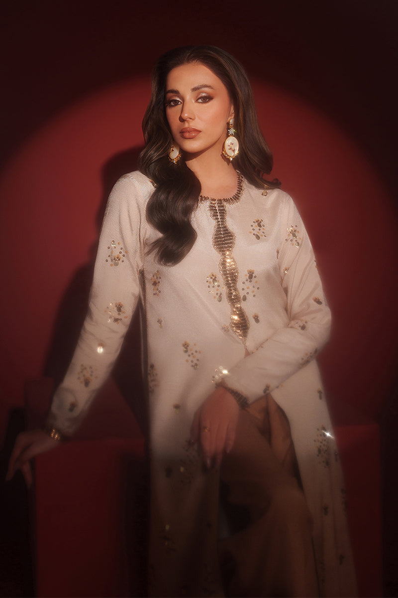 Fozia Khalid | Ombre Luxe | Radiant Dusk - Luxury Dress - available at Maria Faisal in UK and USA.