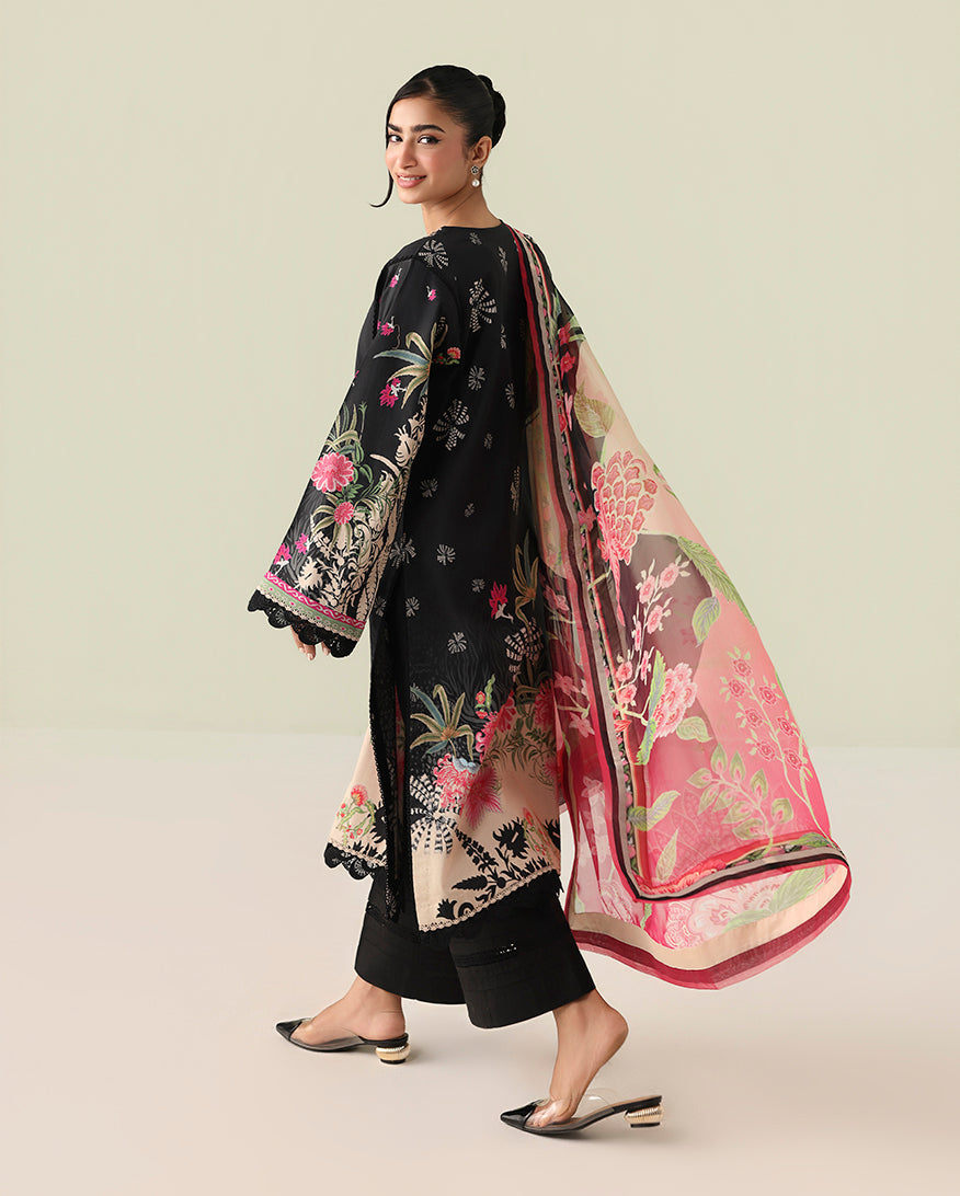 Roheenaz | Rosette Lawn | Radiant Noon - Casual Dress - available at Maria Faisal in UK and USA.