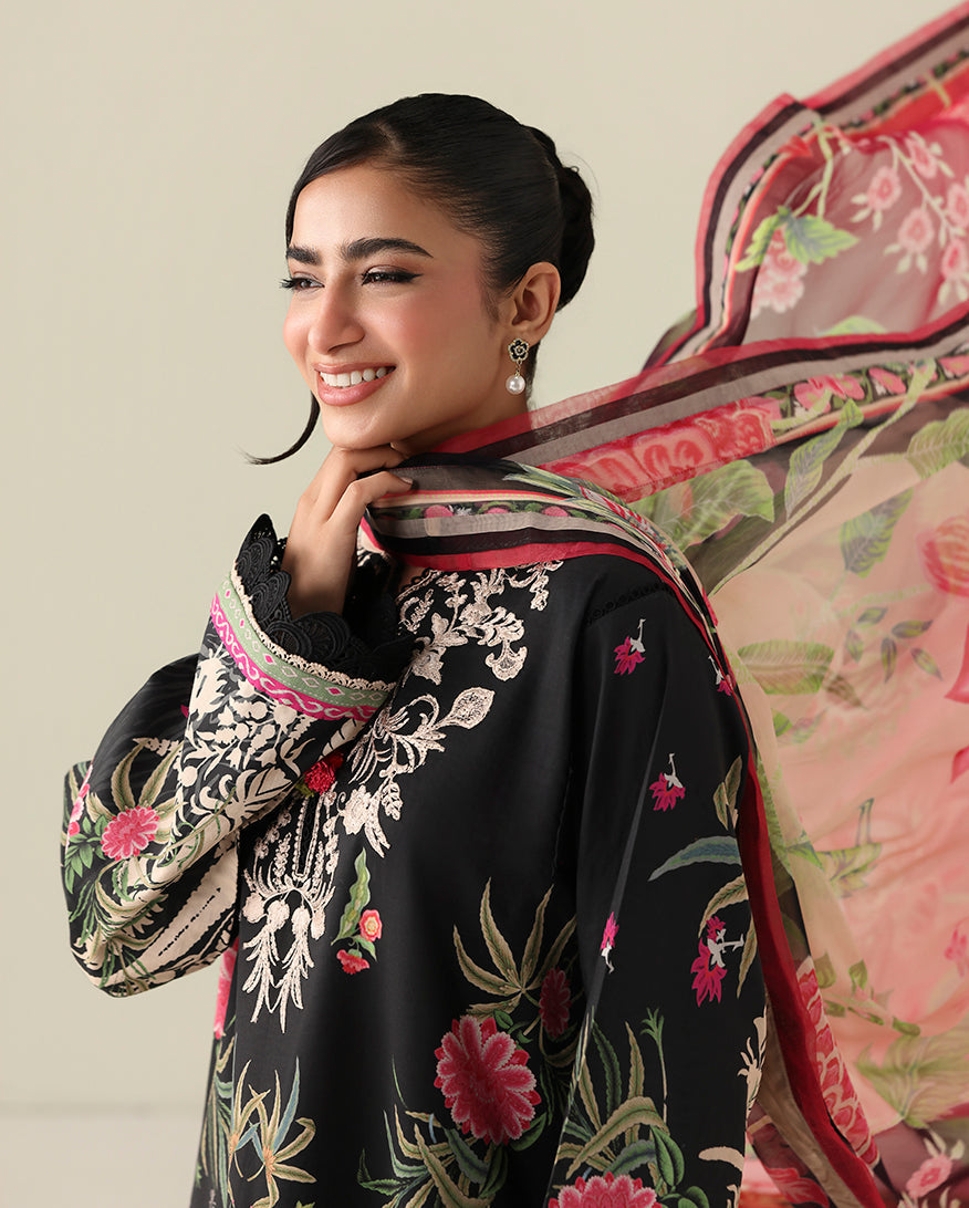 Roheenaz | Rosette Lawn | Radiant Noon - Casual Dress - available at Maria Faisal in UK and USA.