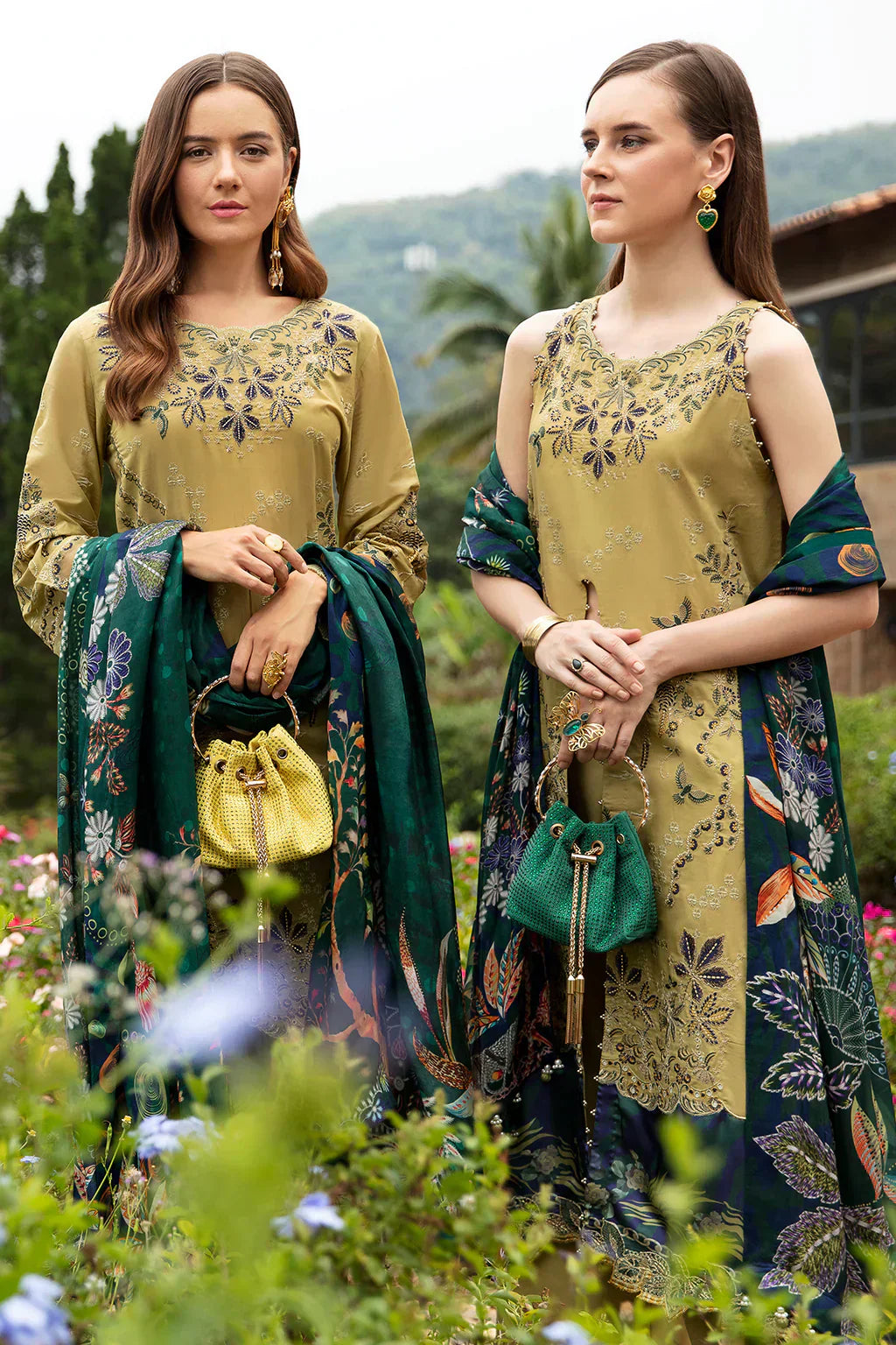 Ramsha | Andaz Collection | OLIVE GREEN - Ladies Clothes - Maria Faisal