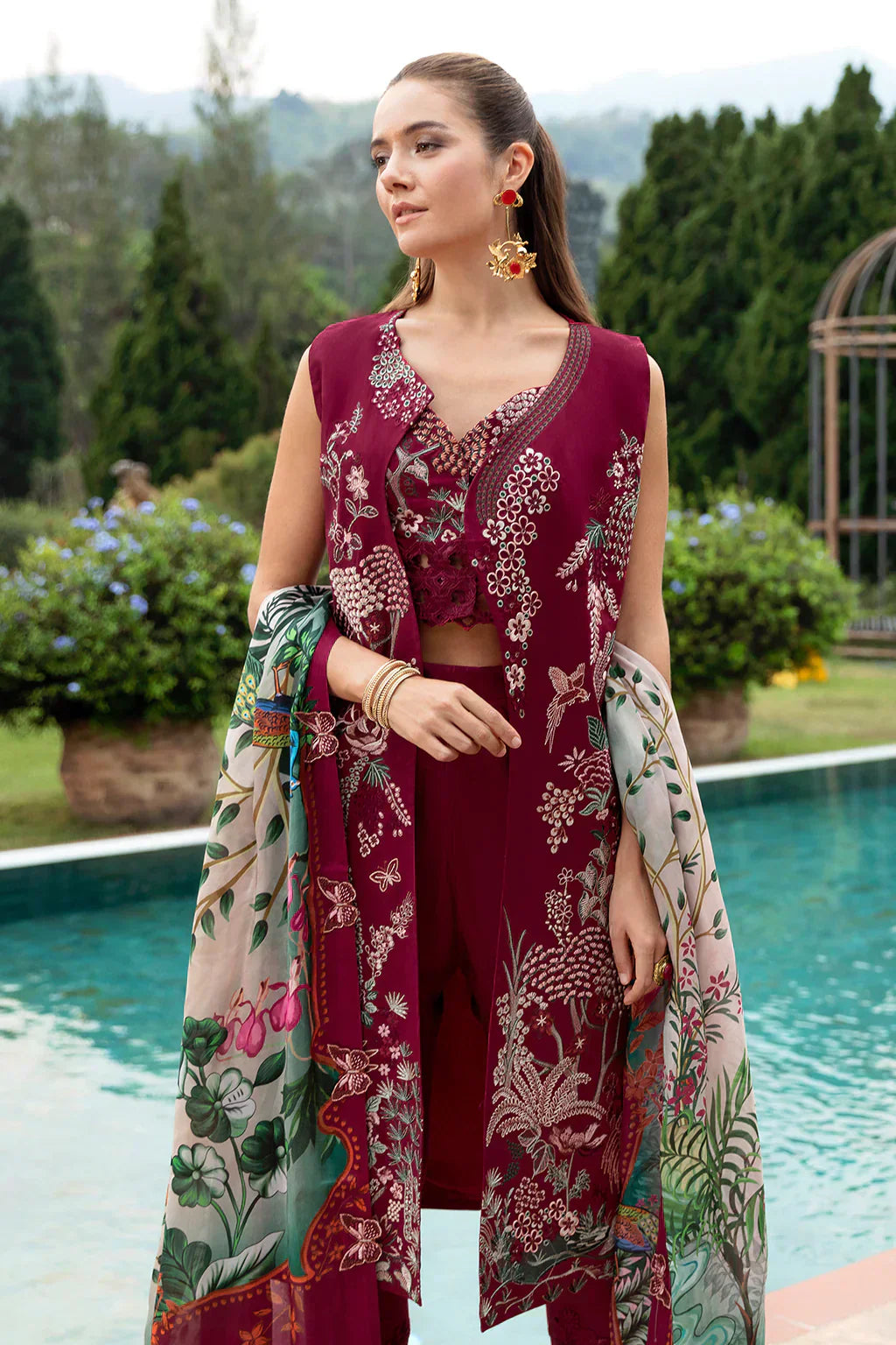Ramsha | Andaz Collection | CRIMSON GLOW - Ladies Clothes - Maria Faisal