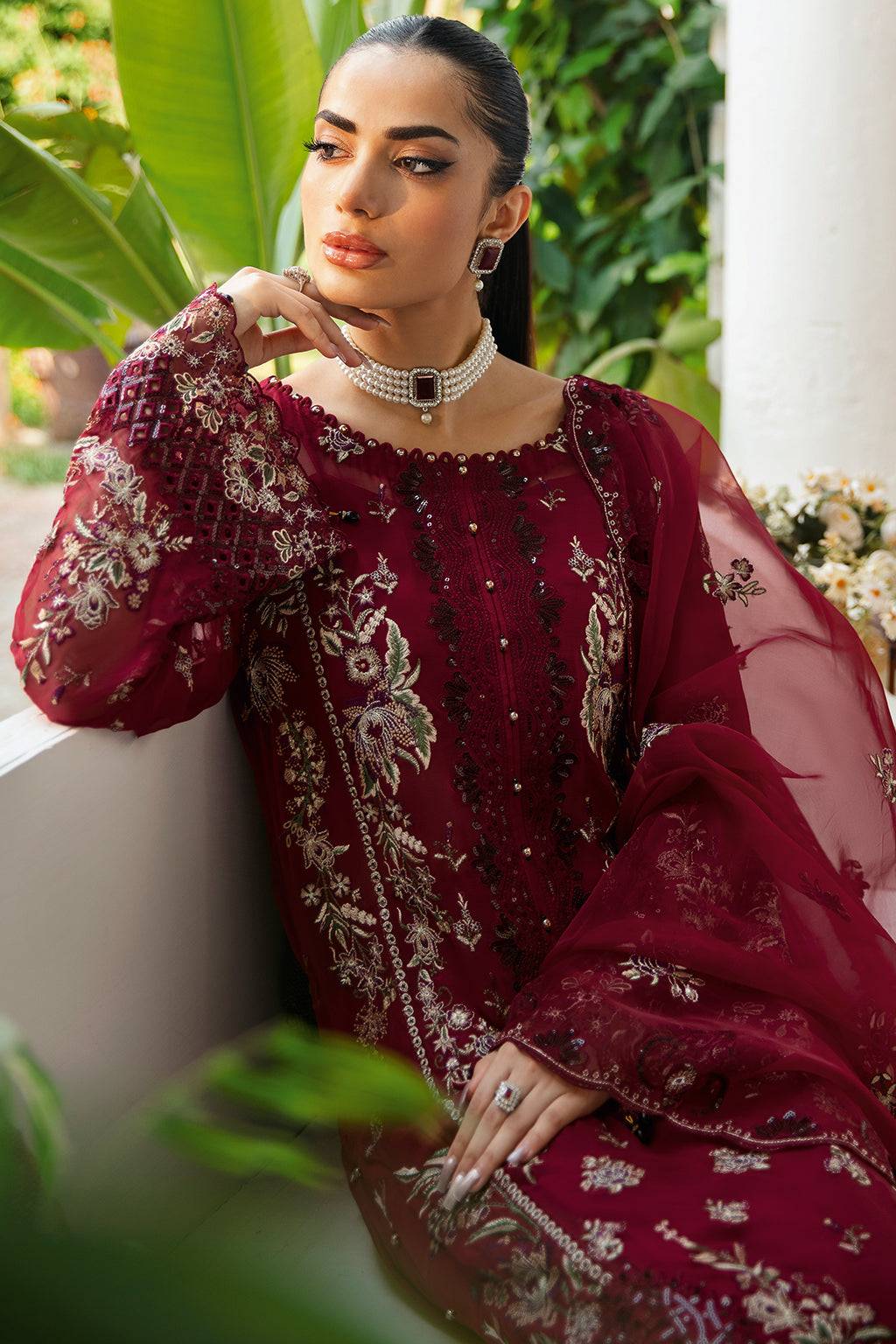 Ramsha | Dastak Luxury Chiffon Collection | Q-103 by Maria Faisal - Registered Vendor of : Ramsha - type : Ladies Clothes - 100% original wedding dresses