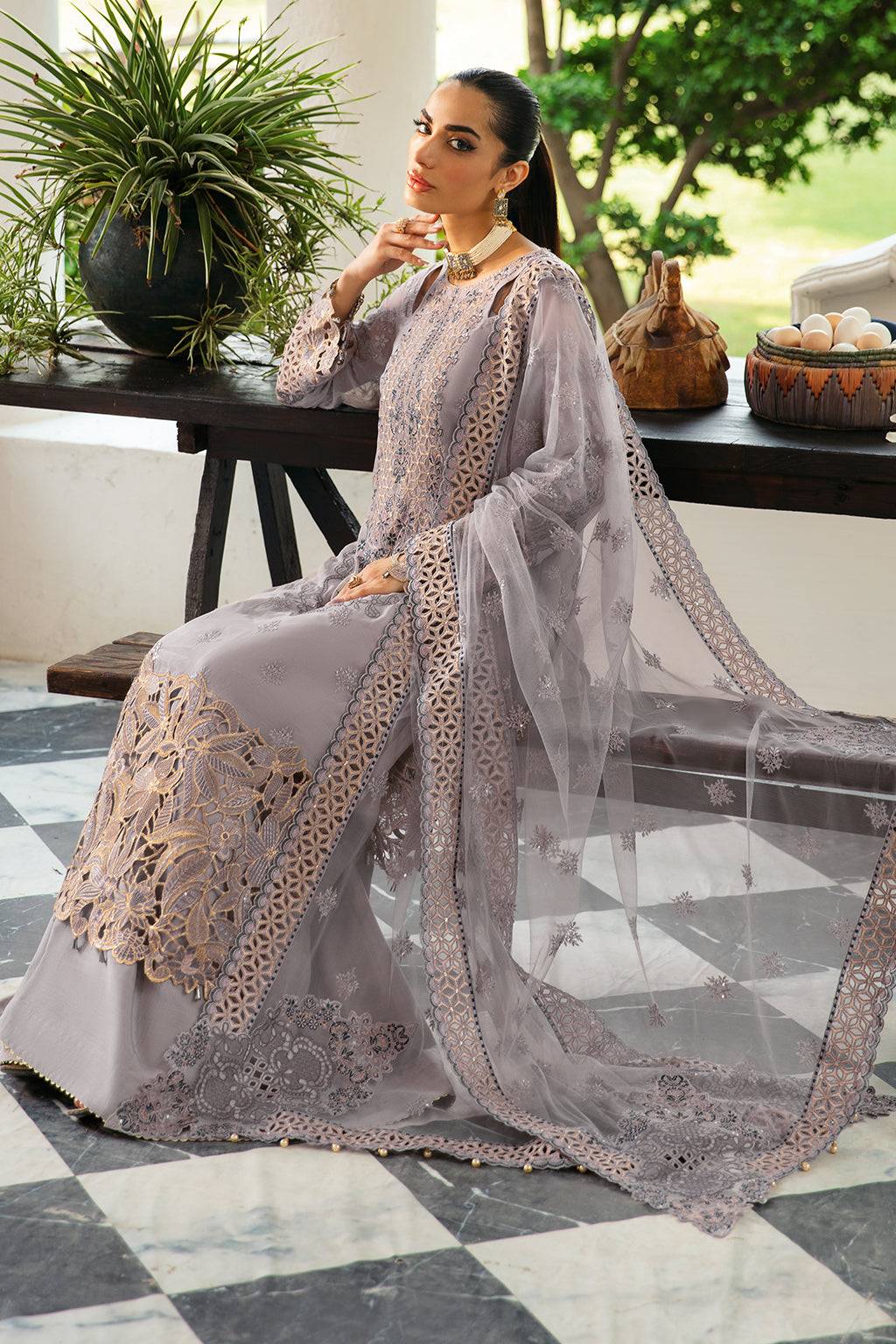 Ramsha | Dastak Luxury Chiffon Collection | Q-104 by Maria Faisal - Registered Vendor of : Ramsha - type : Ladies Clothes - 100% original wedding dresses