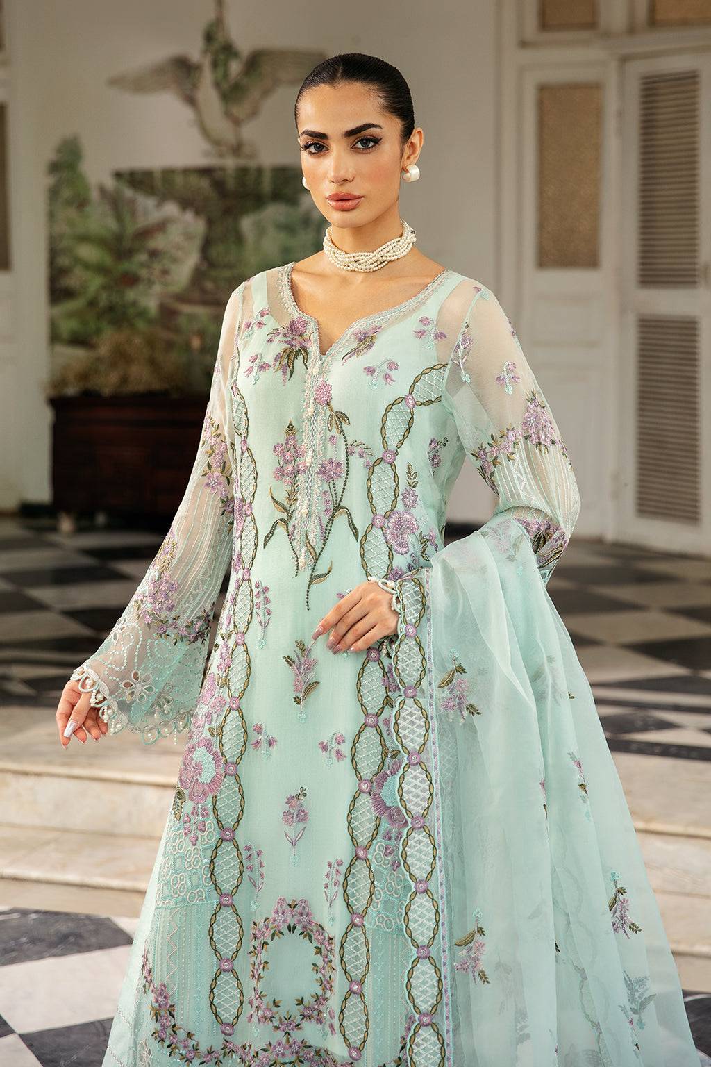Ramsha | Dastak Luxury Chiffon Collection | Q-102 by Maria Faisal - Registered Vendor of : Ramsha - type : Ladies Clothes - 100% original wedding dresses