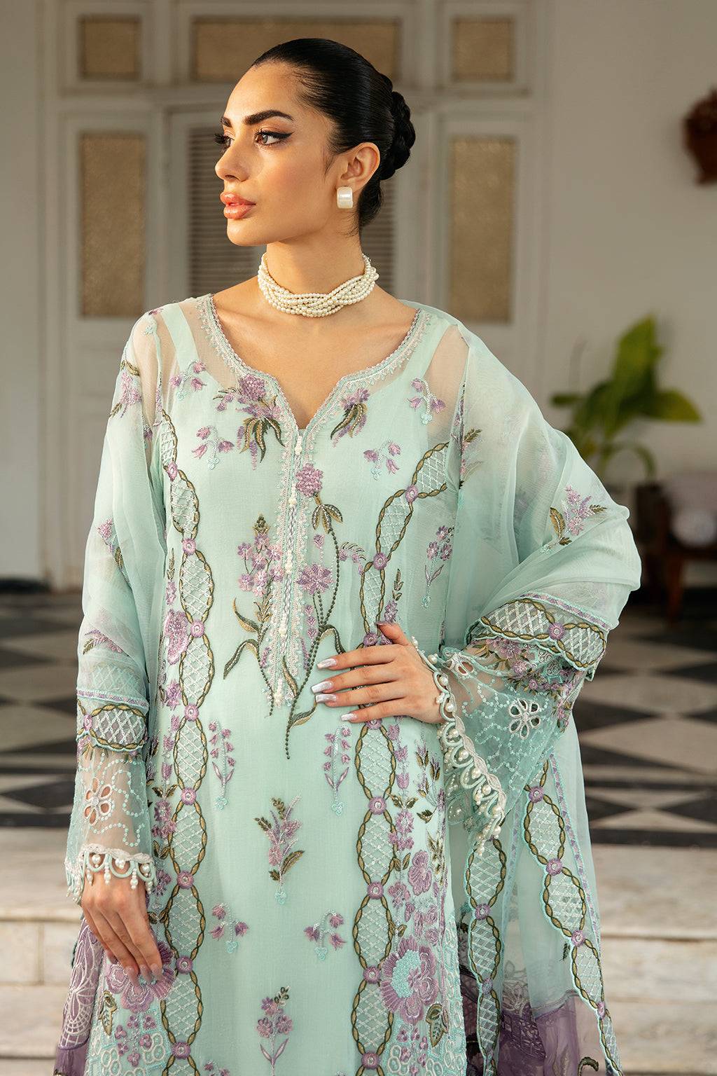 Ramsha | Dastak Luxury Chiffon Collection | Q-102 by Maria Faisal - Registered Vendor of : Ramsha - type : Ladies Clothes - 100% original wedding dresses