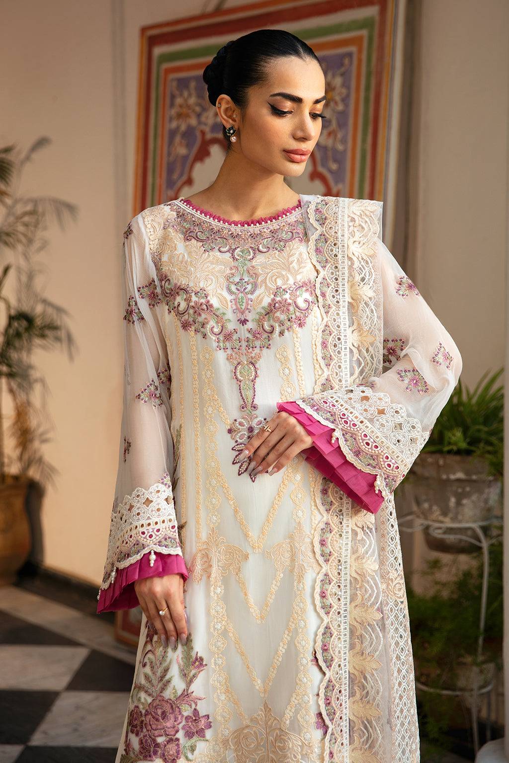 Ramsha | Dastak Luxury Chiffon Collection | Q-107 by Maria Faisal - Registered Vendor of : Ramsha - type : Ladies Clothes - 100% original wedding dresses