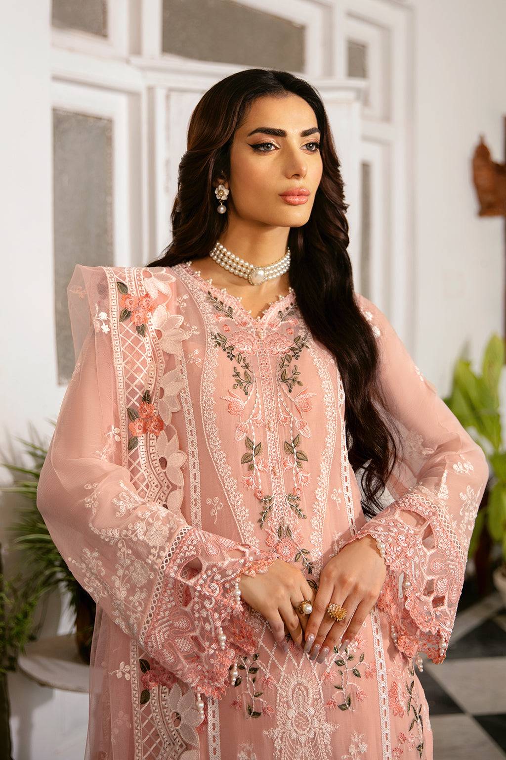 Ramsha | Dastak Luxury Chiffon Collection | Q-101 by Maria Faisal - Registered Vendor of : Ramsha - type : Ladies Clothes - 100% original wedding dresses