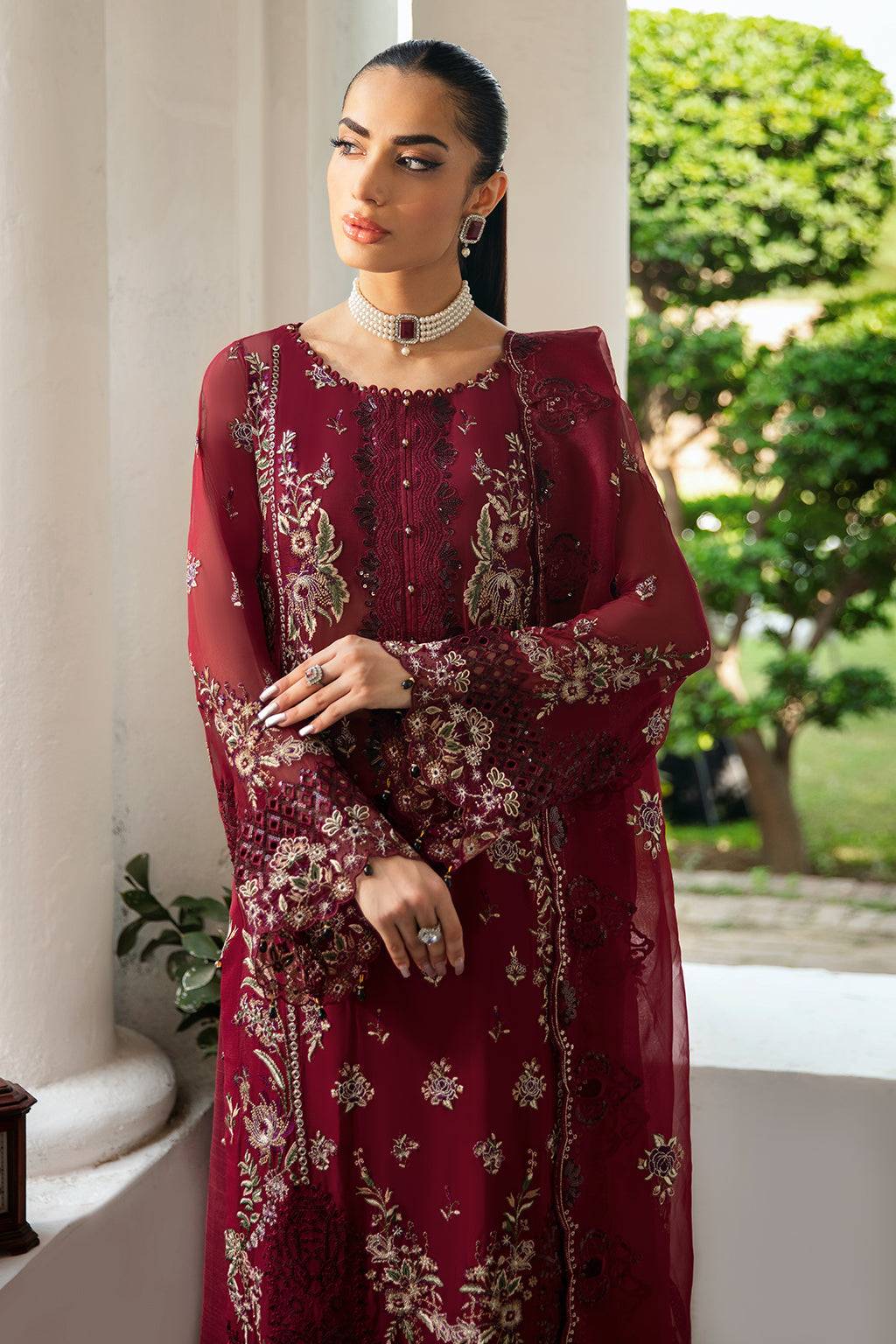 Ramsha | Dastak Luxury Chiffon Collection | Q-103 by Maria Faisal - Registered Vendor of : Ramsha - type : Ladies Clothes - 100% original wedding dresses