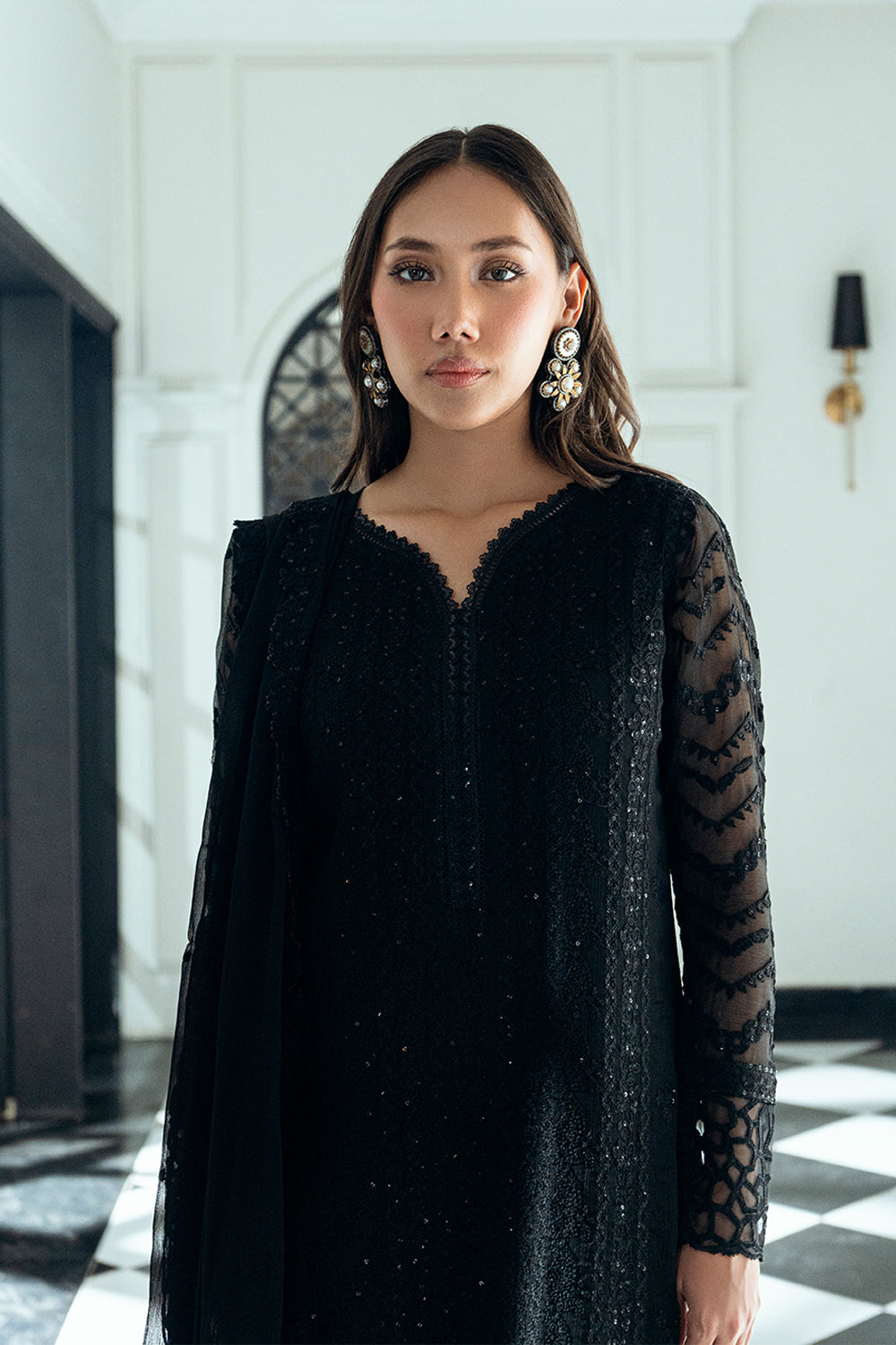 Azure | Ensembles | Raven Drape - Ladies Clothes - Maria Faisal