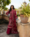 Republic Womenswear | Ilana Eid Luxury Lawn | Rouge - Waniyas