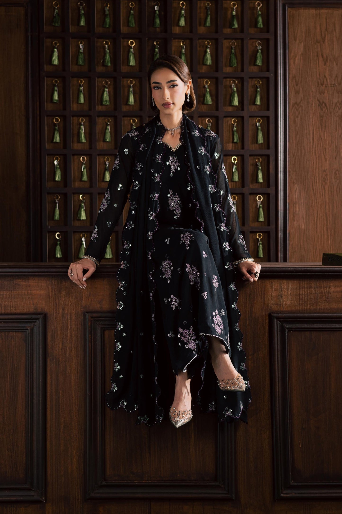Batik | Festive Eid 26 | Reef - Luxury Dress - available at Maria Faisal in UK and USA.