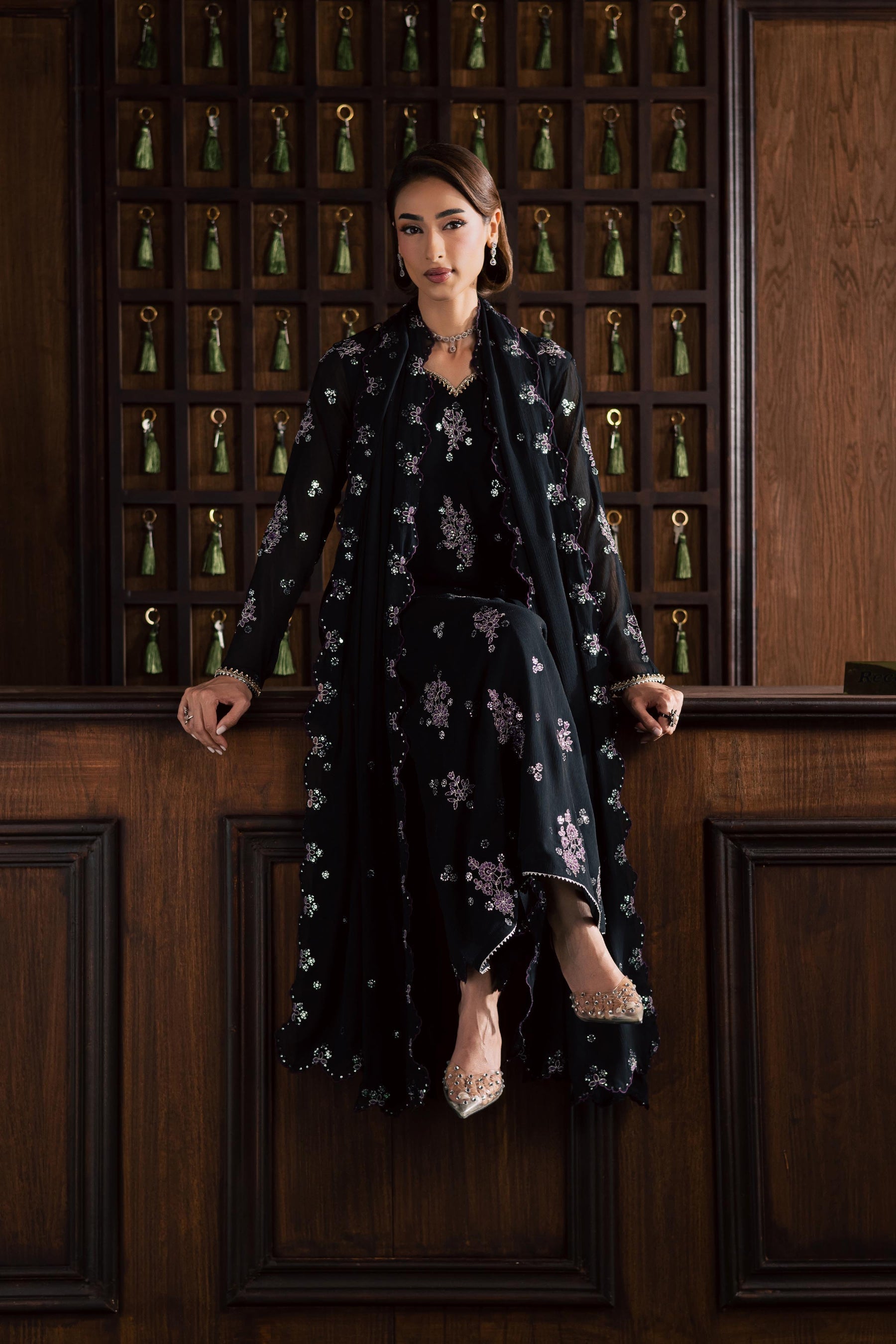 Batik | Festive Eid 26 | Reef - Luxury Dress - available at Maria Faisal in UK and USA.
