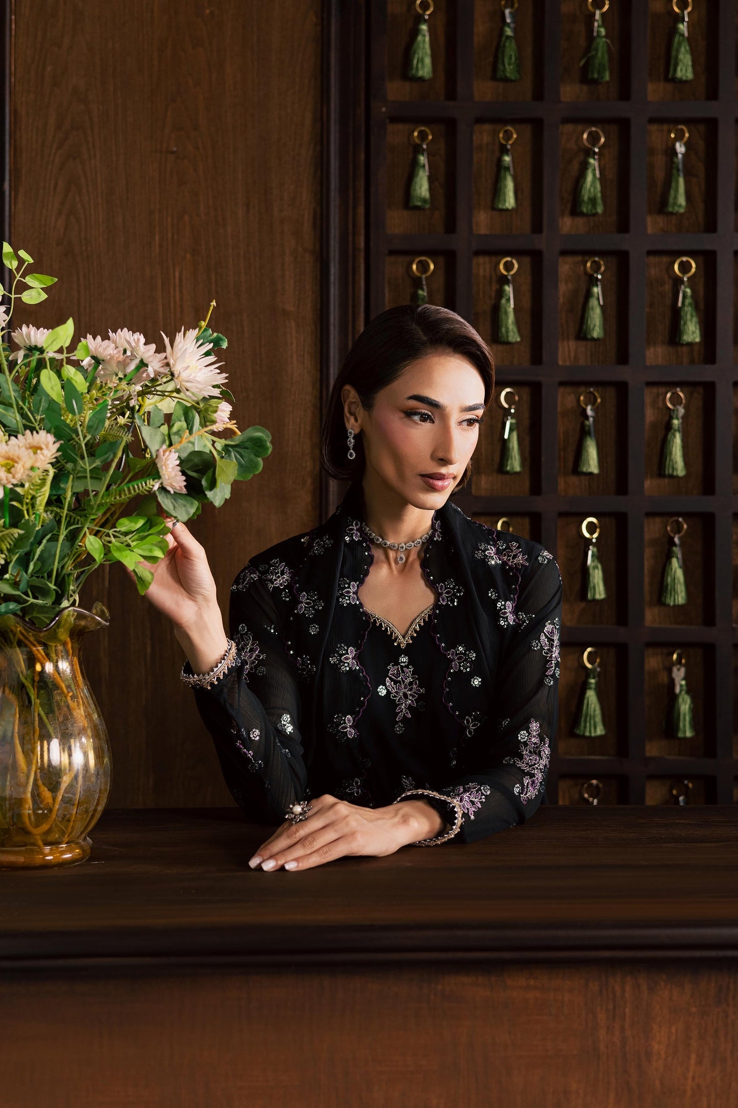 Batik | Festive Eid 26 | Reef - Luxury Dress - available at Maria Faisal in UK and USA.