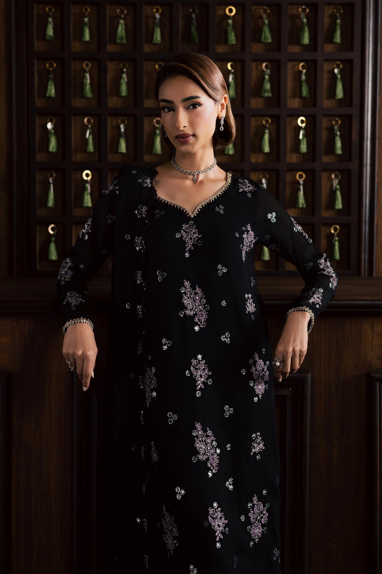 Batik | Festive Eid 26 | Reef - Luxury Dress - available at Maria Faisal in UK and USA.