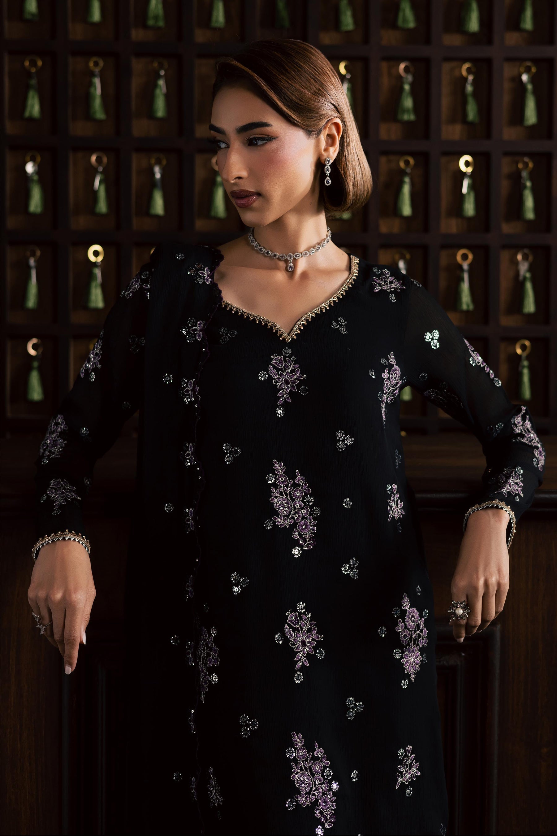 Batik | Festive Eid 26 | Reef - Luxury Dress - available at Maria Faisal in UK and USA.