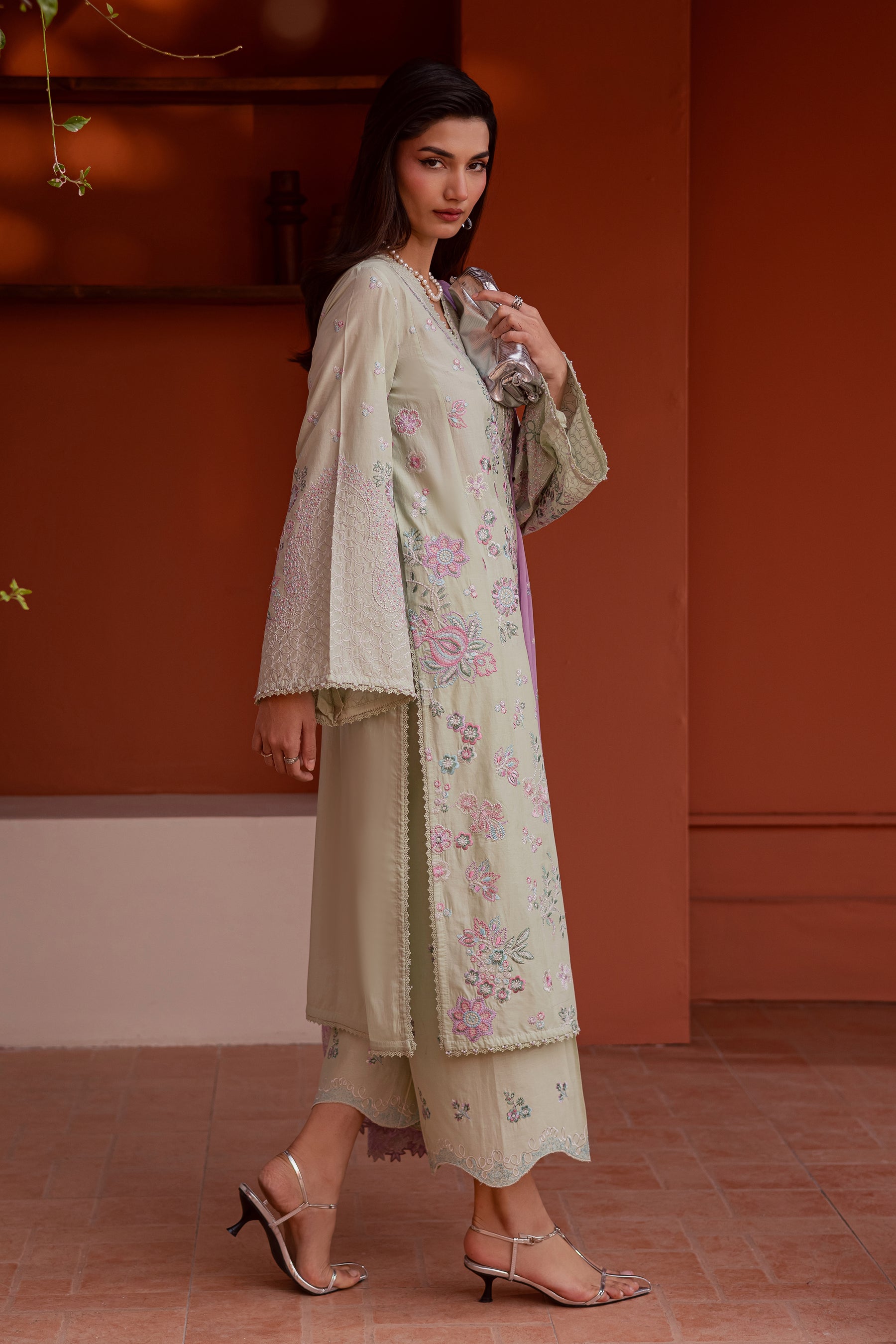 Batik | Festive Eid 26 | Reeya - Luxury Dress - available at Maria Faisal in UK and USA.