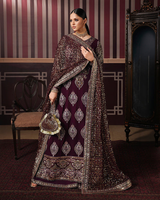 Roheenaz | Royale Eternel Chiffon Edit | Regal Charm - Formal Dress - available at Maria Faisal in UK and USA.