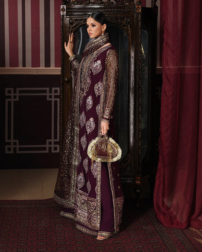 Roheenaz | Royale Eternel Chiffon Edit | Regal Charm - Formal Dress - available at Maria Faisal in UK and USA.