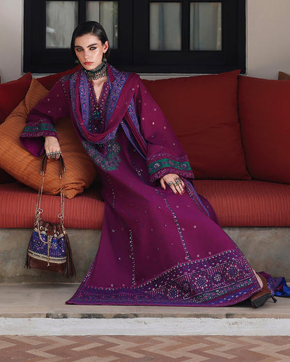 Mushq | Nuvera Rawsilk | Reina Rouge - Luxury Dress - available at Maria Faisal in UK and USA.
