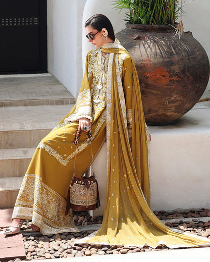 Mushq | Nuvera Rawsilk | Rosalie Crown - Luxury Dress - available at Maria Faisal in UK and USA.