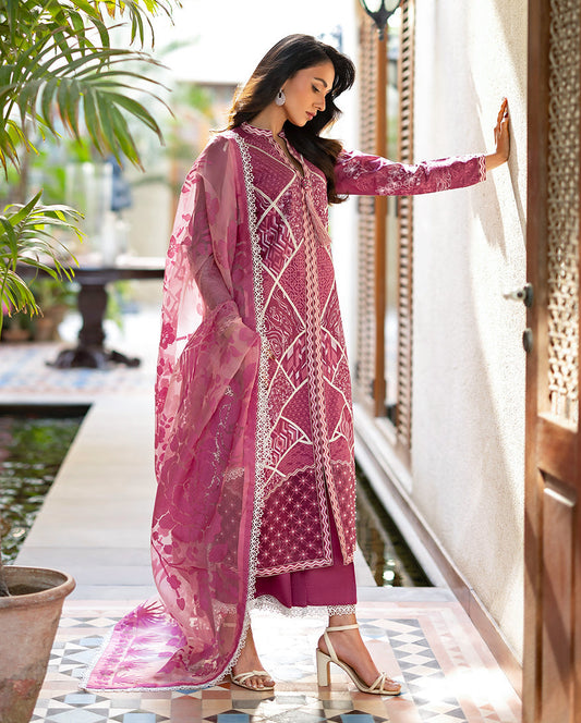 Mushq | Astoria Lawn 26 | Rosea - Luxury Dress - available at Maria Faisal in UK and USA.