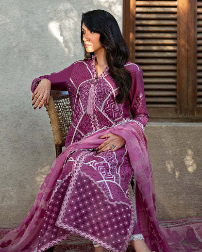 Mushq | Astoria Lawn 26 | Rosea - Luxury Dress - available at Maria Faisal in UK and USA.