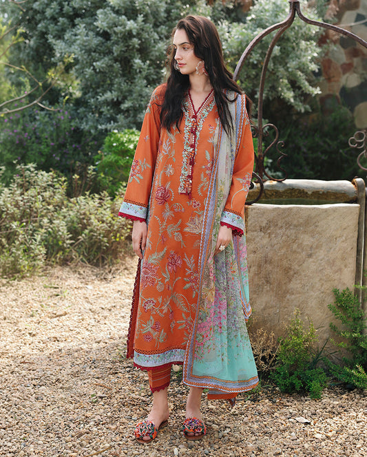 Mushq | The Secret Garden Lawn | Rosearie Dream - Luxury Dress - available at Maria Faisal in UK and USA.
