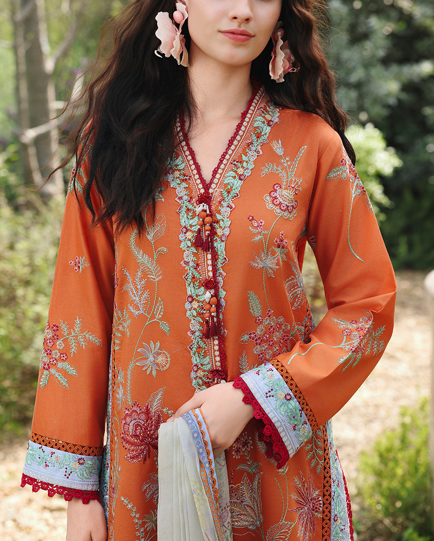 Mushq | The Secret Garden Lawn | Rosearie Dream - Luxury Dress - available at Maria Faisal in UK and USA.