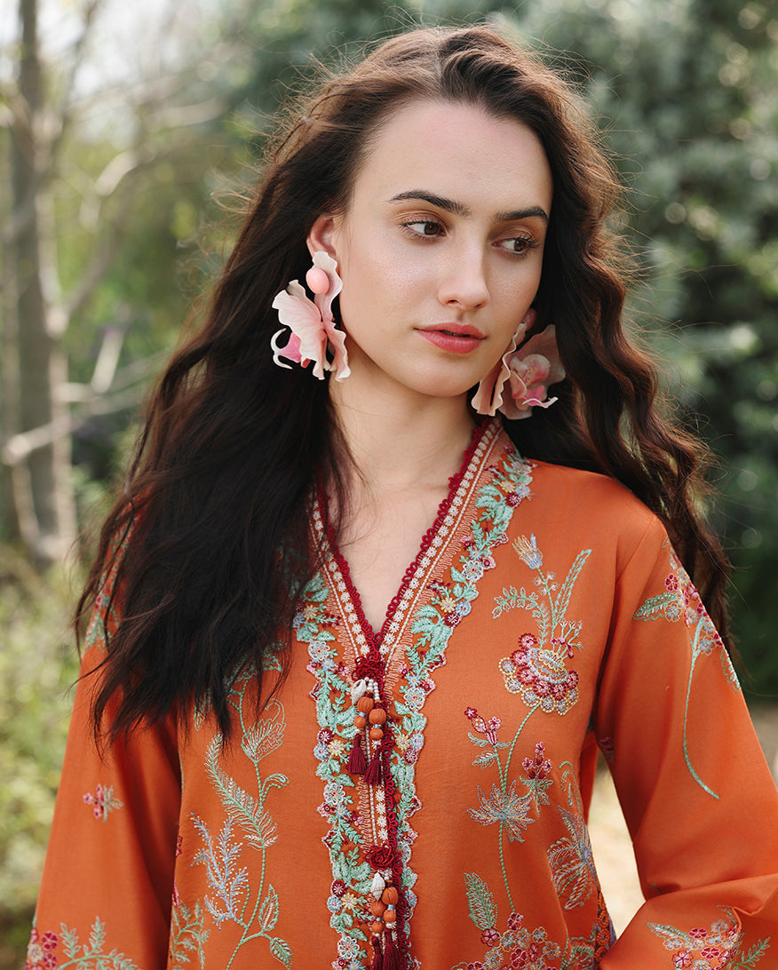 Mushq | The Secret Garden Lawn | Rosearie Dream - Luxury Dress - available at Maria Faisal in UK and USA.