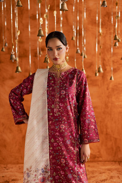 Batik | Festive Eid 26 | Roseshell - Luxury Dress - available at Maria Faisal in UK and USA.