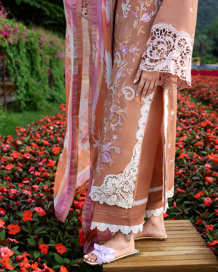Mushq | Hemline the Secret Garden | Rosette Reverie - Luxury Dress - available at Maria Faisal in UK and USA.