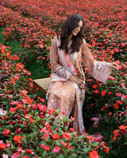Mushq | Hemline the Secret Garden | Rosette Reverie - Luxury Dress - available at Maria Faisal in UK and USA.