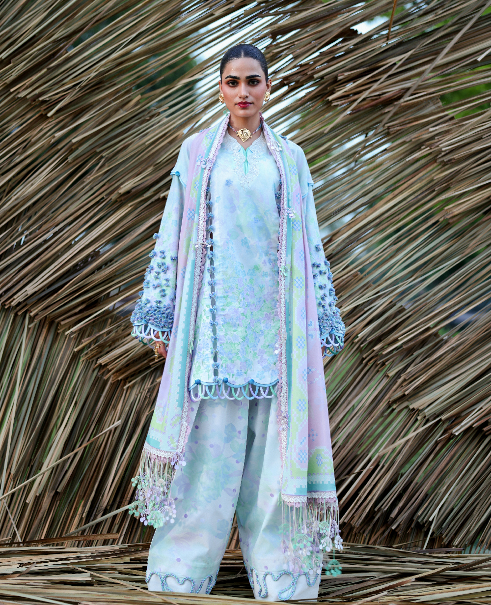Republic Womenswear | Neoma Summer Prints 26 | Roshan - Luxury Dress - available at Maria Faisal in UK and USA.