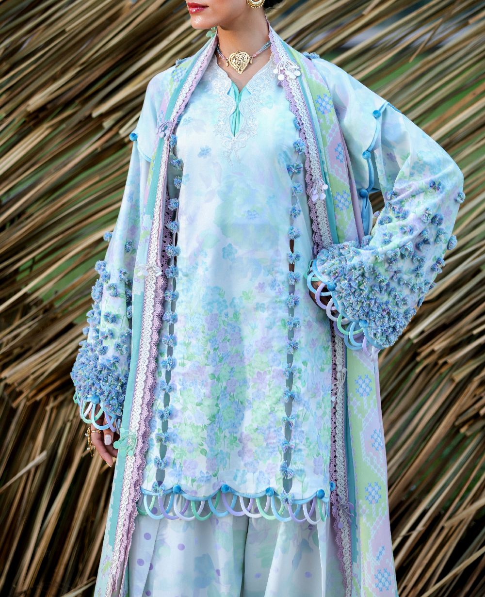 Republic Womenswear | Neoma Summer Prints 26 | Roshan - Luxury Dress - available at Maria Faisal in UK and USA.