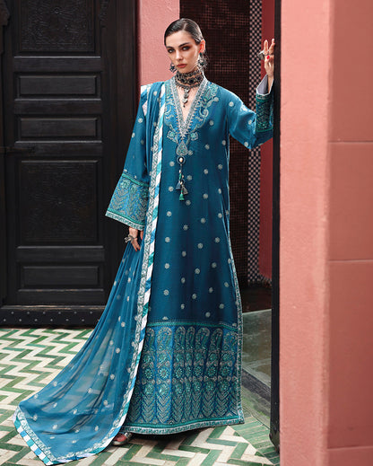 Mushq | Nuvera Rawsilk | Rouge Sapphire - Luxury Dress - available at Maria Faisal in UK and USA.