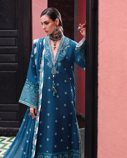 Mushq | Nuvera Rawsilk | Rouge Sapphire - Luxury Dress - available at Maria Faisal in UK and USA.