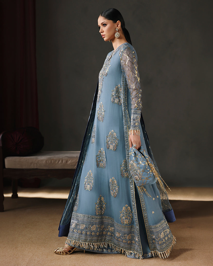 Roheenaz | Royale Eternel Chiffon Edit | Royal Muse - Formal Dress - available at Maria Faisal in UK and USA.