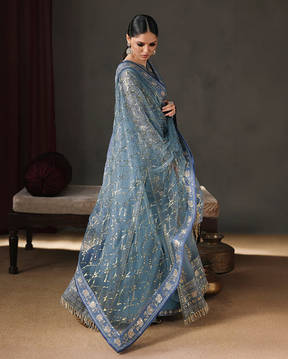 Roheenaz | Royale Eternel Chiffon Edit | Royal Muse - Formal Dress - available at Maria Faisal in UK and USA.