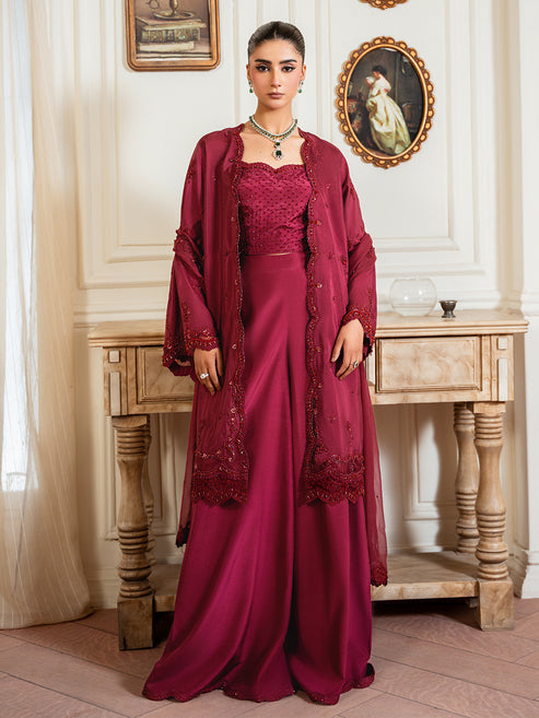 Epoque | Elysia Luxury Pret | Ruby - Luxury Dress - available at Maria Faisal in UK and USA.