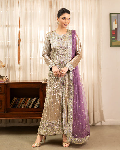 Mushq | Sunehri Lama Silk | Rumsha - Formal Dress - available at Maria Faisal in UK and USA.